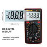 Max M1 Digital Multimeter tester Auto AC/DC Ammeter Voltmeter Ohm  Red