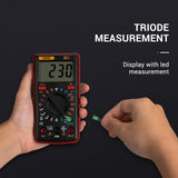 Max M1 Digital Multimeter tester Auto AC/DC Ammeter Voltmeter Ohm  Red