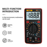 Max M1 Digital Multimeter tester Auto AC/DC Ammeter Voltmeter Ohm  Red