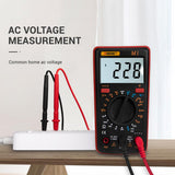 Max M1 Digital Multimeter tester Auto AC/DC Ammeter Voltmeter Ohm  Red