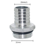 Max Aluminum Hose Fitting Connector Adapter Male Thread Pipe Coupler 32cm