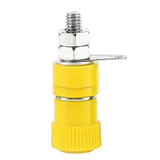 Max 4mm Banana Socket Nickel Plated Binding Post Nut Plug Jack Connector Yellow