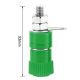 Max 4mm Banana Socket Nickel Plated Binding Post Nut Plug Jack Connector Green