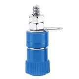 Max 4mm Banana Socket Nickel Plated Binding Post Nut Plug Jack Connector Blue