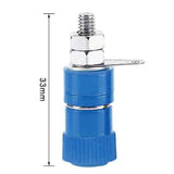 Max 4mm Banana Socket Nickel Plated Binding Post Nut Plug Jack Connector Blue