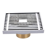 Max Antique Brass Floor Drains Square Floor Drain Strainer 10x10cm Silver 1