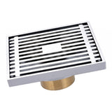 Max Antique Brass Floor Drains Square Floor Drain Strainer 10x10cm Silver 1