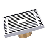 Max Antique Brass Floor Drains Square Floor Drain Strainer 10x10cm Silver 1