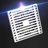 Max Antique Brass Floor Drains Square Floor Drain Strainer 10x10cm Silver 1