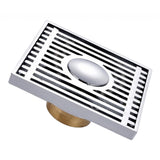 Max Antique Brass Floor Drains Square Floor Drain Strainer 10x10cm Silver 2