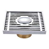 Max Antique Brass Floor Drains Square Floor Drain Strainer 10x10cm Silver 2