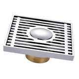 Max Antique Brass Floor Drains Square Floor Drain Strainer 10x10cm Silver 2