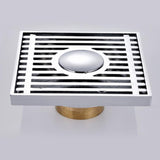Max Antique Brass Floor Drains Square Floor Drain Strainer 10x10cm Silver 2