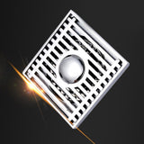 Max Antique Brass Floor Drains Square Floor Drain Strainer 10x10cm Silver 2