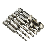 Maxbell Hand Tap Drill Bits M3 M4 M5 M6 M8 M10 Metalworking Tools M5x0.8mm Silver