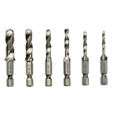 Maxbell Hand Tap Drill Bits M3 M4 M5 M6 M8 M10 Metalworking Tools M10x1.5mm Silver