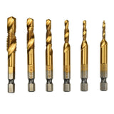Maxbell Hand Tap Drill Bits M3 M4 M5 M6 M8 M10 Metalworking Tools M4x0.7mm Gold