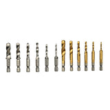 Maxbell 6pcs Quick Change HEX Shank Twist Drill and Bit set - metal M3-M10 Silver