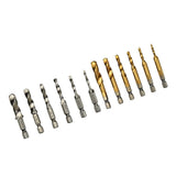 Maxbell 6pcs Quick Change HEX Shank Twist Drill and Bit set - metal M3-M10 Silver