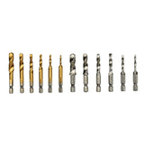 Maxbell 6pcs Quick Change HEX Shank Twist Drill and Bit set - metal M3-M10 Silver
