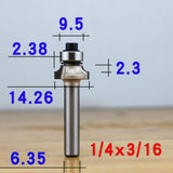 Maxbell Round Over Edge Forming Router Bit Woodworking Cutter Tools 3:16inch