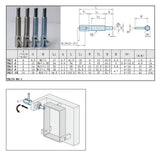 Max Steel Indexing Plungers Lever Type Coarse Thread M16 Galvanized Steel