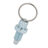 Max Index Plunger With Ring Pull Spring Loaded Lock Pin M6-4 Galvanized Steel