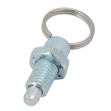 Max Index Plunger With Ring Pull Spring Loaded Lock Pin M10-6 Galvanized Steel