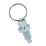 Max Index Plunger With Ring Pull Spring Loaded Lock Pin M12-8 Galvanized Steel