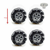 Max 4pcs 80/97mm Omnidirectional Mecanum Wheel with Coupling D