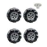 Max 4pcs 80/97mm Omnidirectional Mecanum Wheel with Coupling D