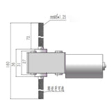 Max DC12V Large Torque Metal Turbo Worm Gearbox Reduction Gear Motor 260rpm