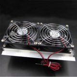 Max Thermoelectric Peltier Refrigeration Cooling System DIY Kit Double Fan