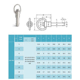 Maxbell Ring Handle Ball Lock Pins 20mm