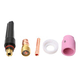 Max 5x Tig Welding Torch Stubby Cup Gas Collet Body Lens Kit For Tig WP 17 18 26