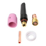 Max 5x Tig Welding Torch Stubby Cup Gas Collet Body Lens Kit For Tig WP 17 18 26