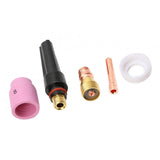 Max 5x Tig Welding Torch Stubby Cup Gas Collet Body Lens Kit For Tig WP 17 18 26