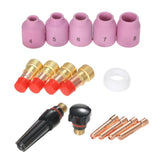 Max 16x TIG Welding Torch Stubby Gas Lens Kit Cup Collet Body Nozzle WP 17 18 26