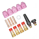 Max 16x TIG Welding Torch Stubby Gas Lens Kit Cup Collet Body Nozzle WP 17 18 26