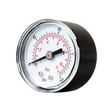 Max Pressure Gauge 40mm Dial Pneumatic 0-160 PSI 0-11 Bar Horizontal Back Mount
