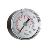 Max Pressure Gauge 40mm Dial Pneumatic 0-160 PSI 0-11 Bar Horizontal Back Mount