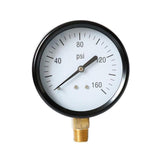 Max 1/4" NPT Pressure Gauge 100mm Dial Pneumatic 0-160 PSI Bottom/Side Mount