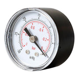 Max Pressure Gauge 40mm Dial Pneumatic -1-0bar, -30-0inHg Horizontal Back Mount