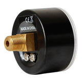 Max Pressure Gauge 40mm Dial Pneumatic -1-0bar, -30-0inHg Horizontal Back Mount