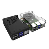 Maxbell ABS Plastic Cooling Fan Protection Case Cooling Shell for Raspberry Pi 4B