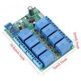 Max 8CH Relay Board Bluetooth Delay Relay Switch Module for Android Phone 12V