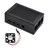 Max Pack of 1 4 Shell w/ Fan Heavy Duty Aluminum Cabinet Heat Basin Box Black