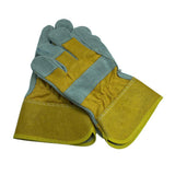 Max Cowhide Leather Work Gloves Work Safety Gauntlets for Welder, Motorcycle
