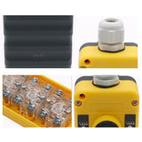 Max COP4B Crane Button Switch Box Tail Plate Dustproof Rainproof Plastic Yellow