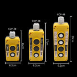 Max COP4B Crane Button Switch Box Tail Plate Dustproof Rainproof Plastic Yellow